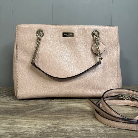 Kate Spade Meena Briar Lane Lightshale Pink Leather Tote Crossbody Bag - Picture 1 of 11